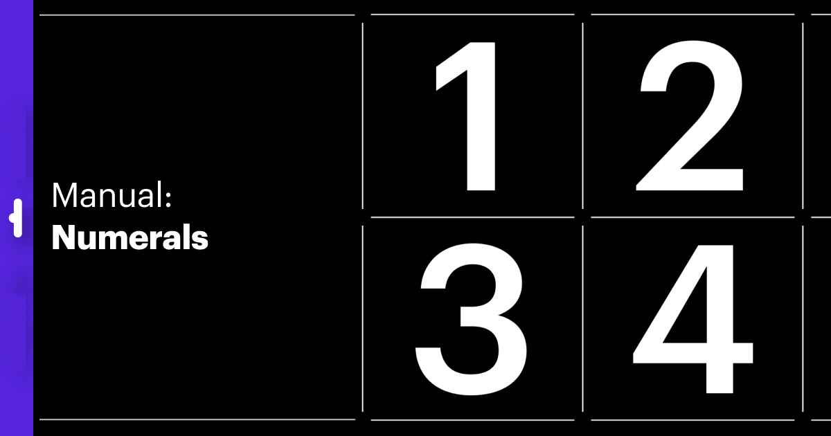 Numtal Manual: Numerals